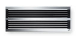 Ventilation grilles, made of high-quality aluminium – also for continuous horizontal runs
