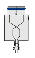 With a vertical spigot: volume flow rate balancing using cords